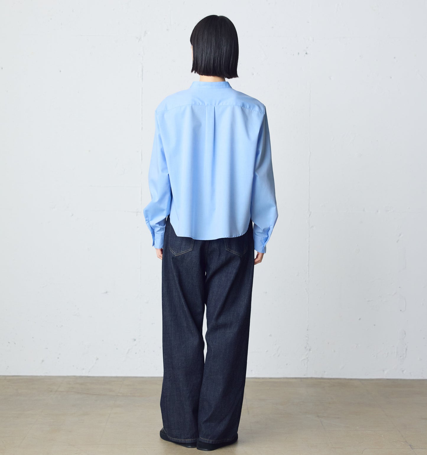 high waist straight denim