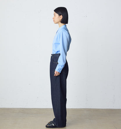 high waist straight denim