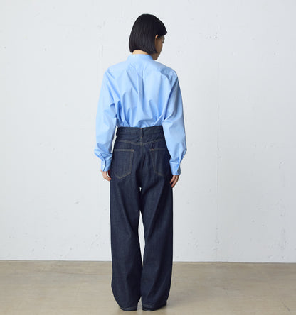 high waist straight denim