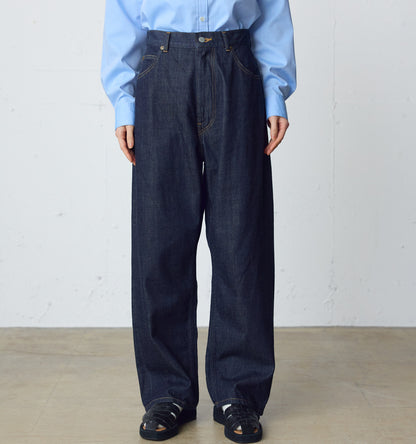 high waist straight denim