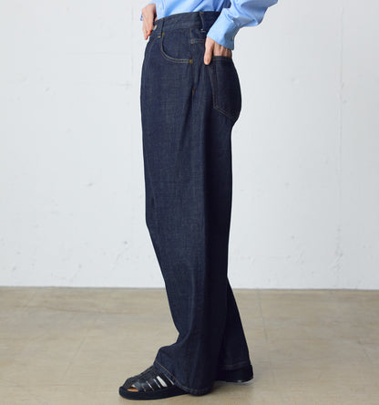 high waist straight denim