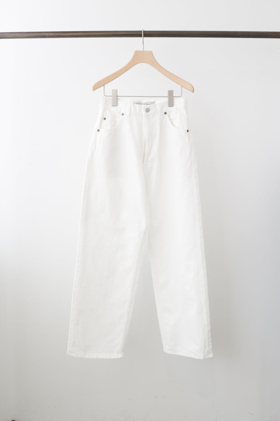 high waist straight denim