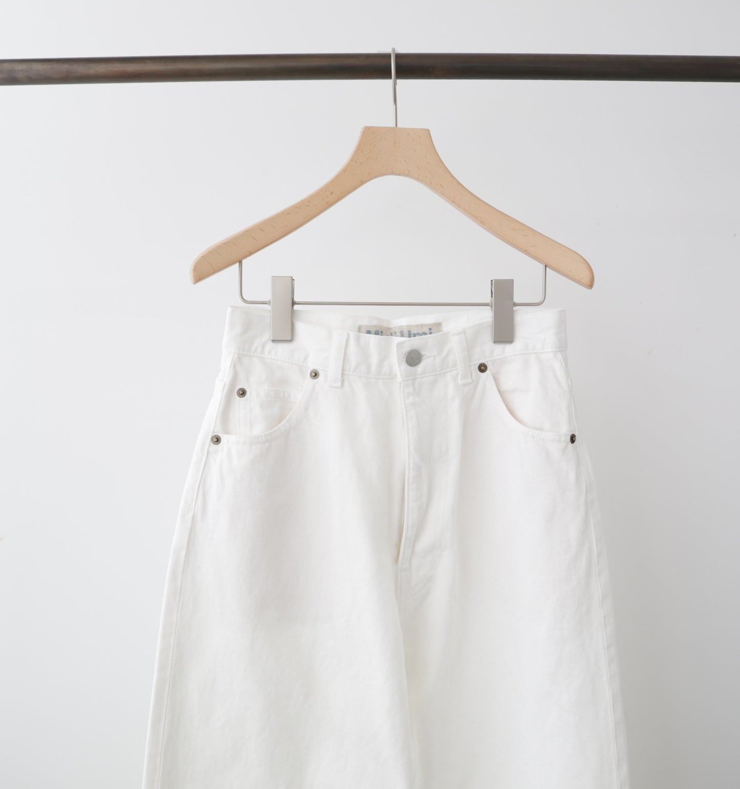 high waist straight denim