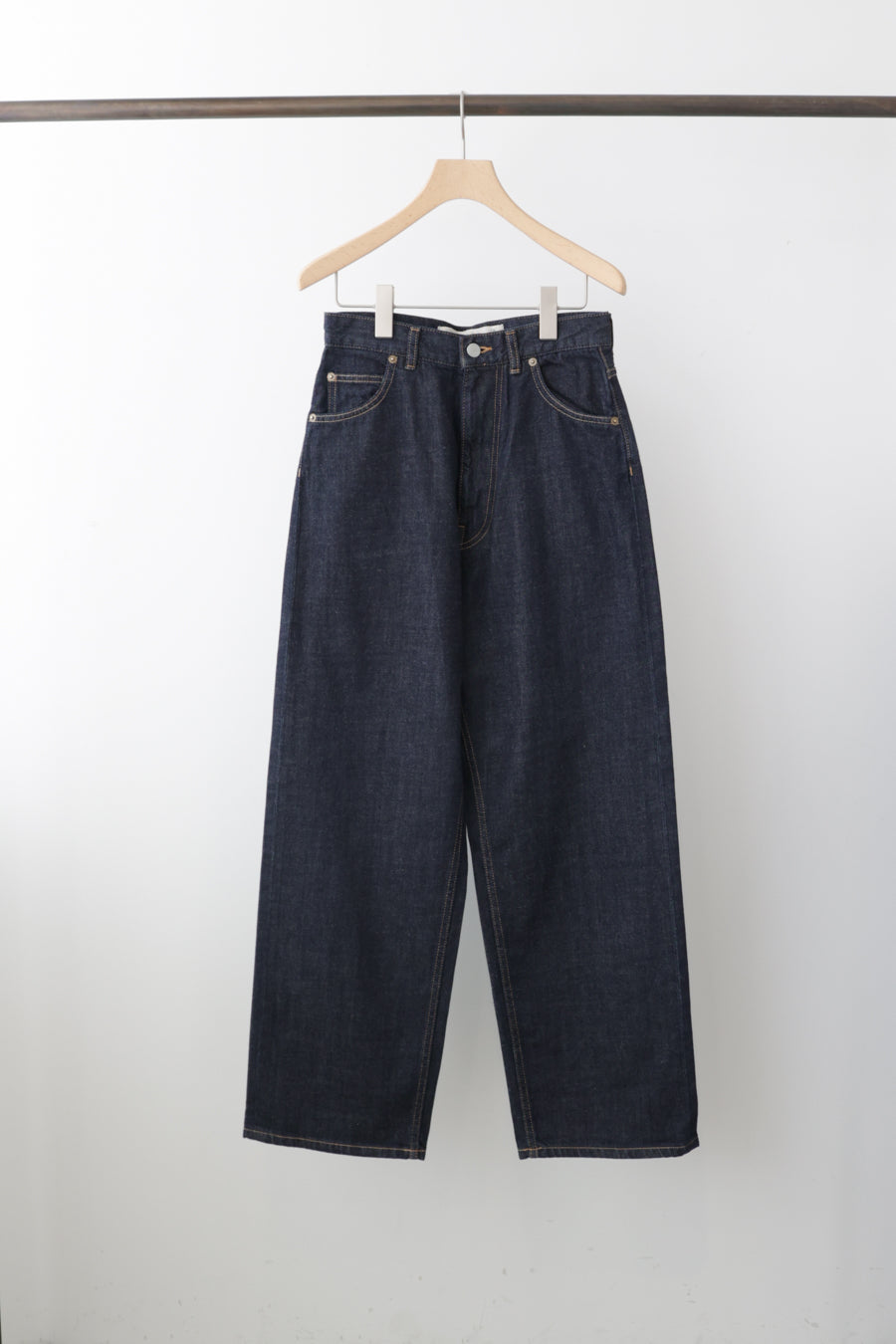 high waist straight denim