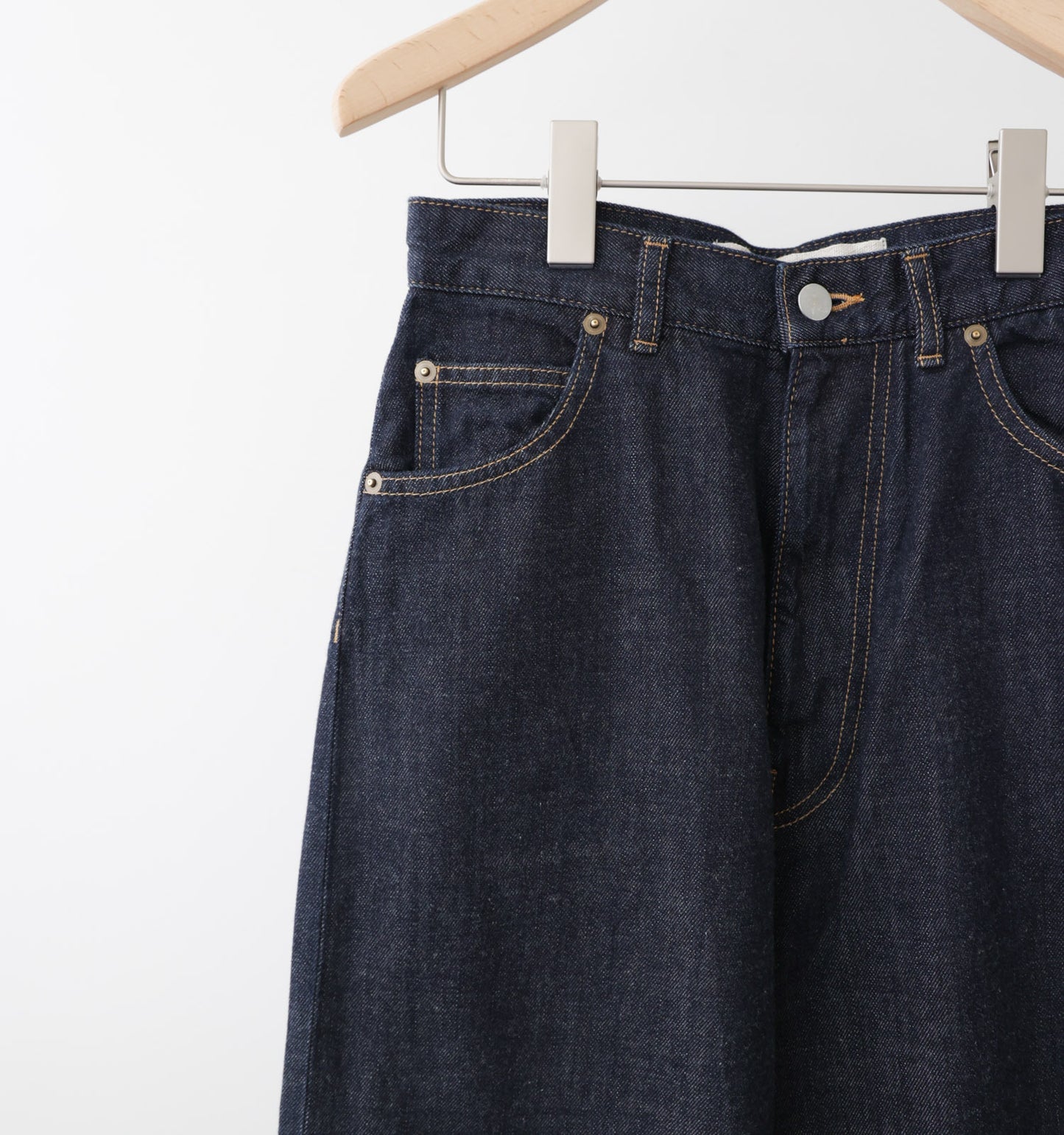 high waist straight denim