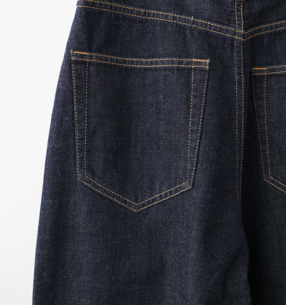 high waist straight denim