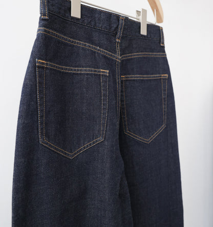 high waist straight denim