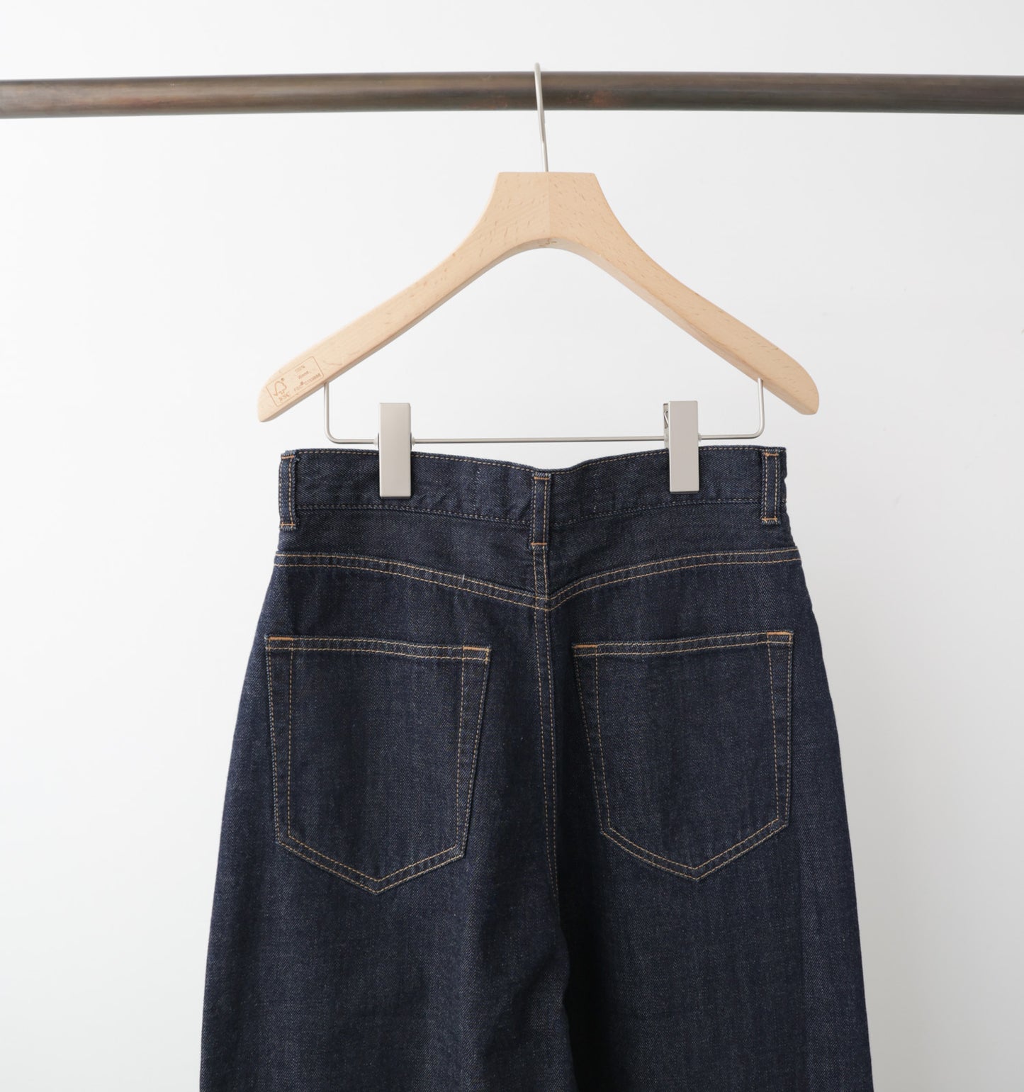 high waist straight denim