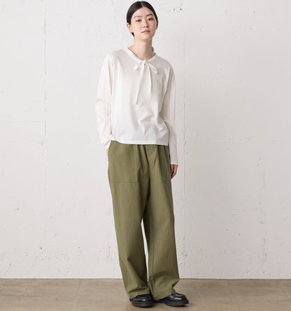 back satin baker pants
