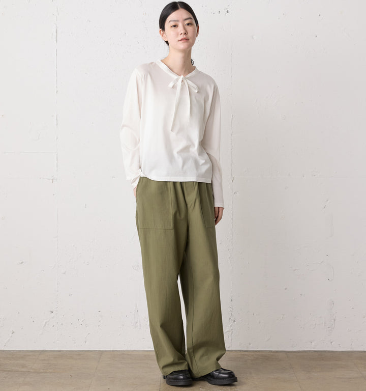back satin baker pants