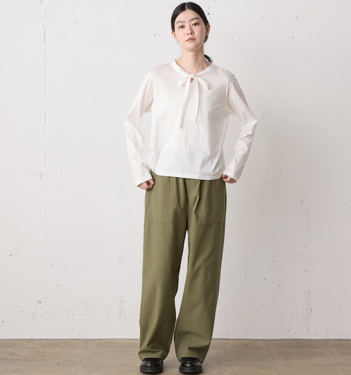 back satin baker pants