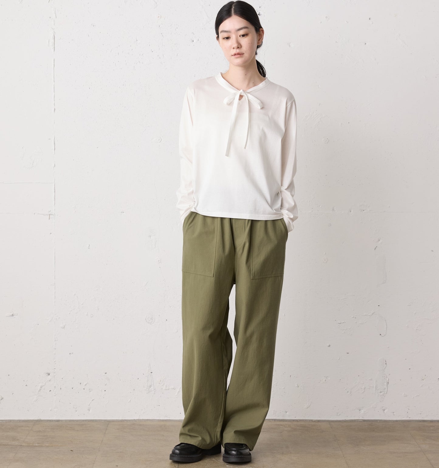 back satin baker pants