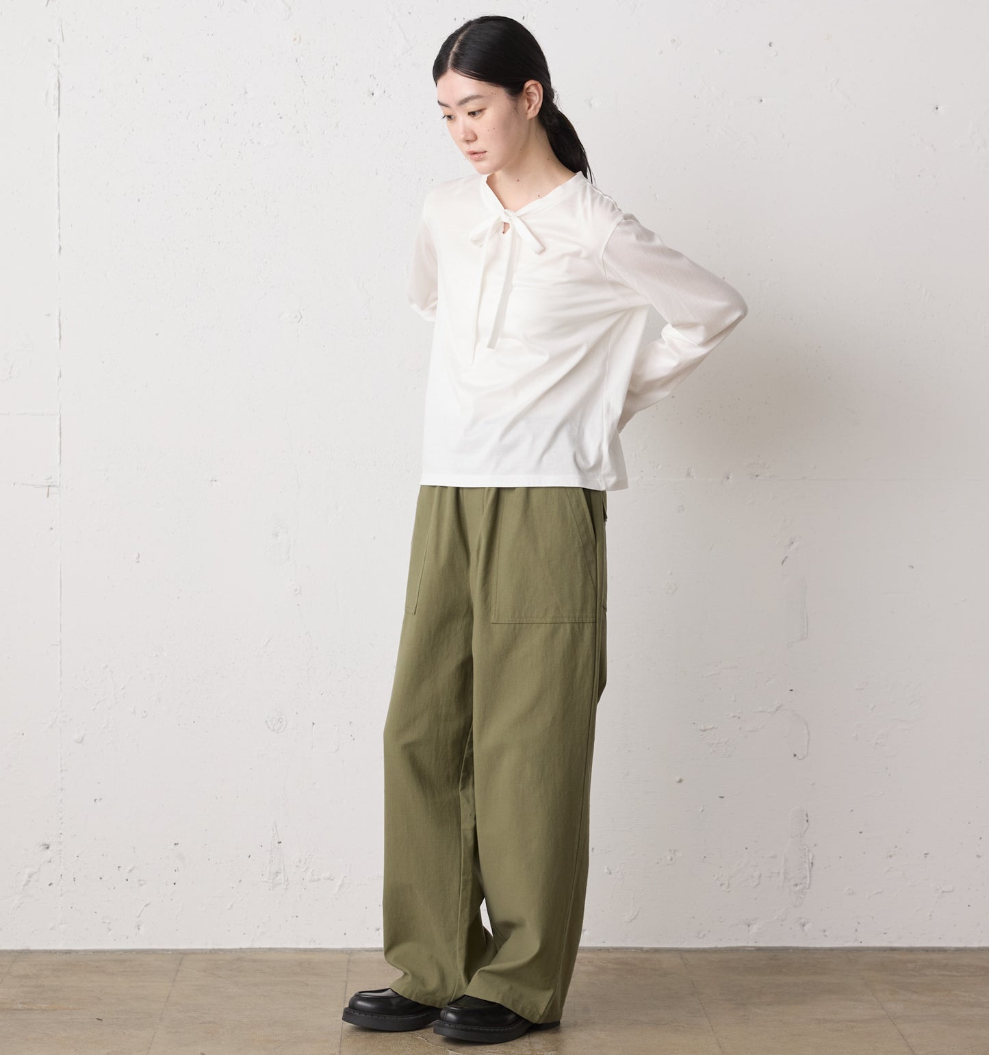 back satin baker pants