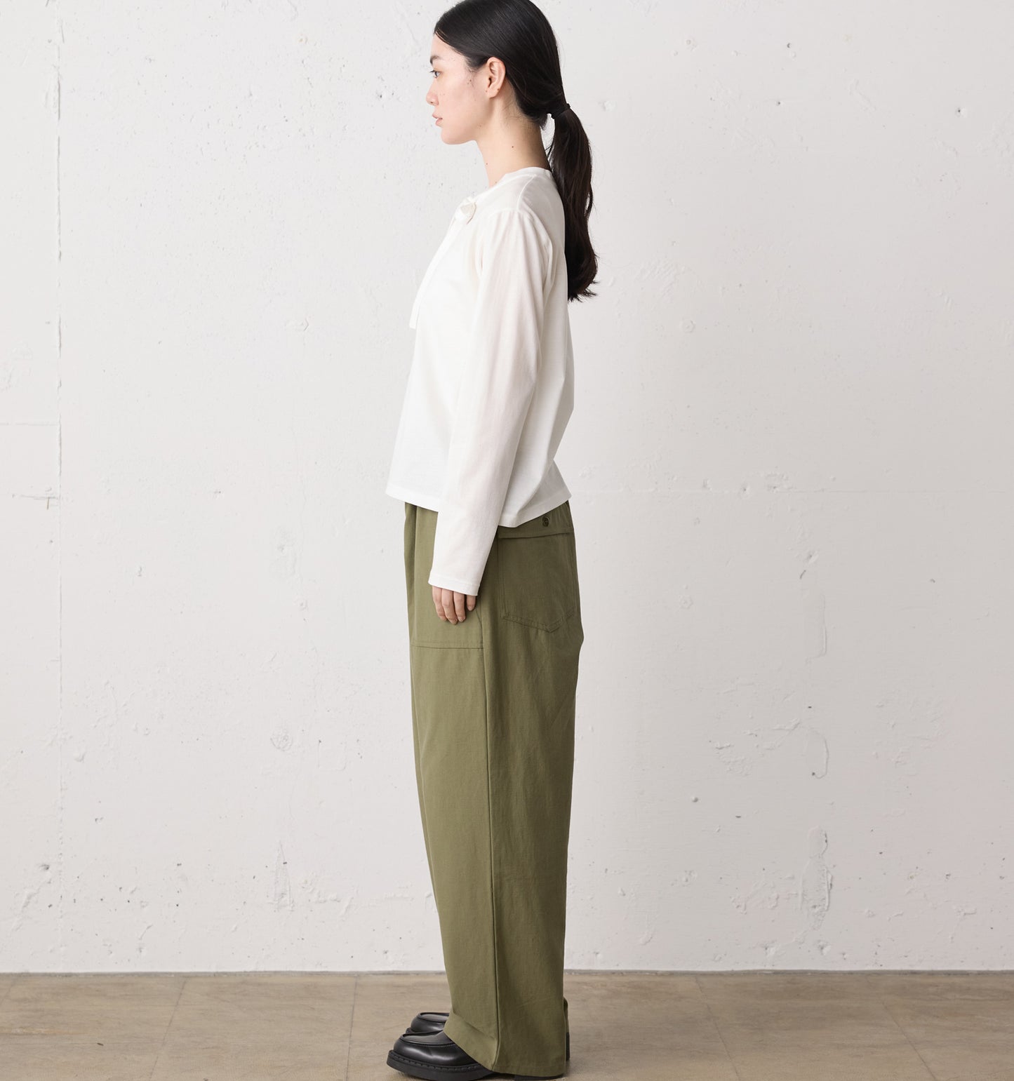 back satin baker pants