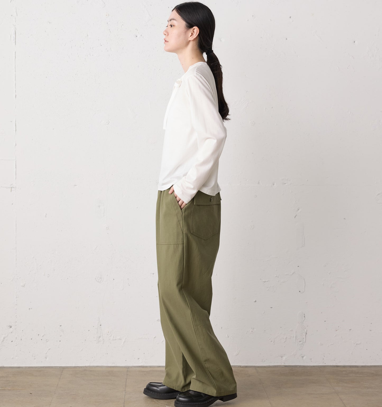 back satin baker pants