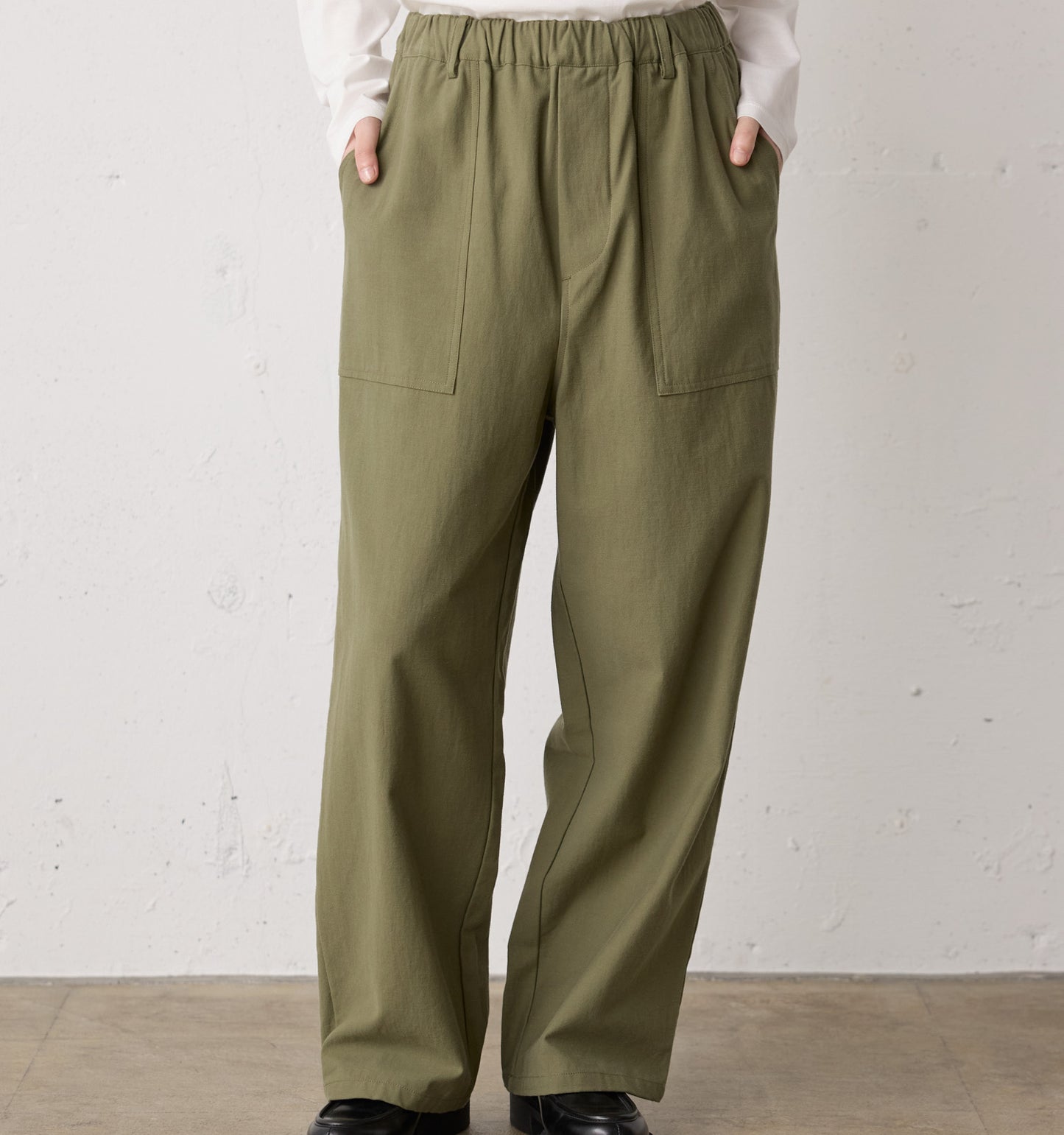 back satin baker pants