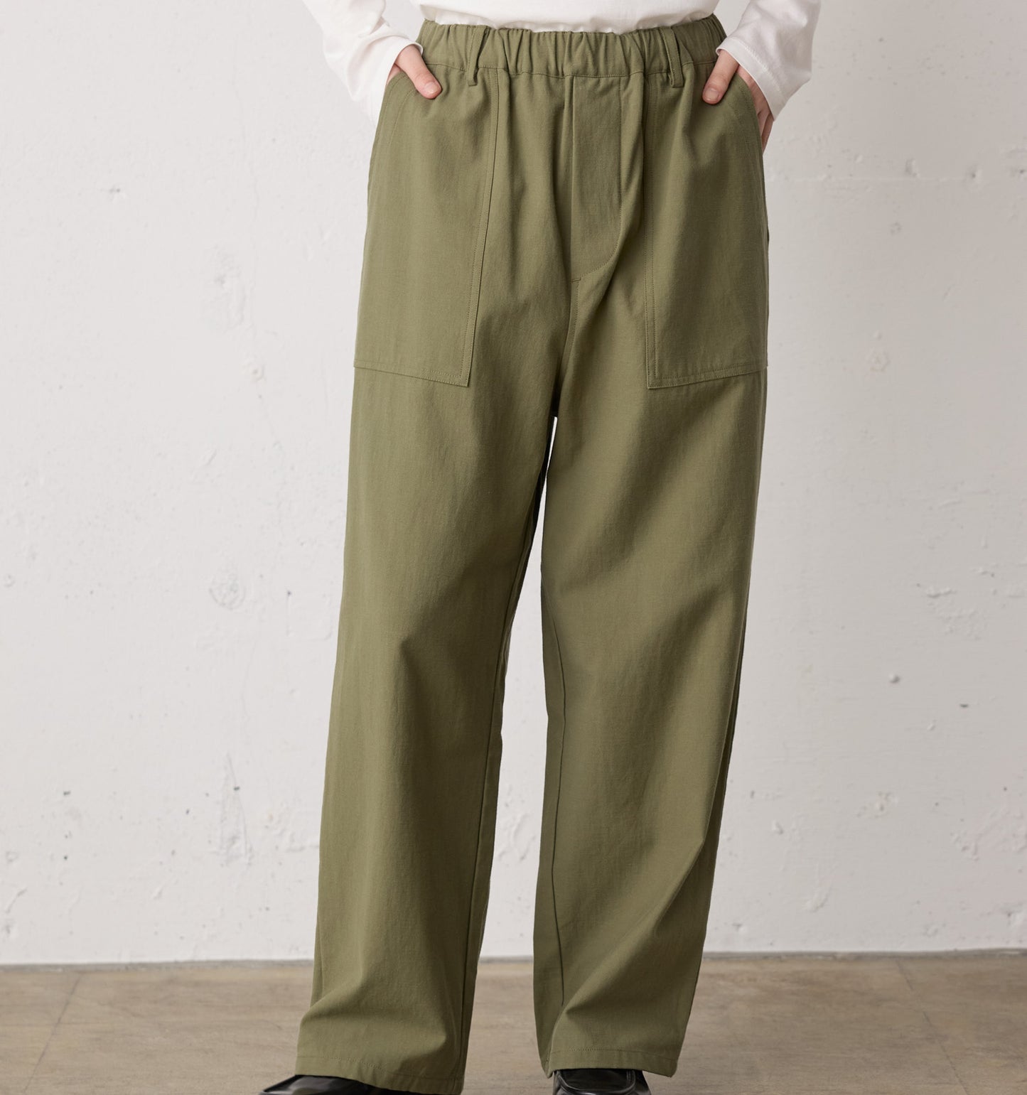 back satin baker pants