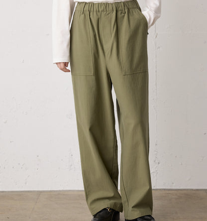 back satin baker pants