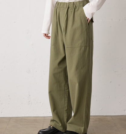 back satin baker pants