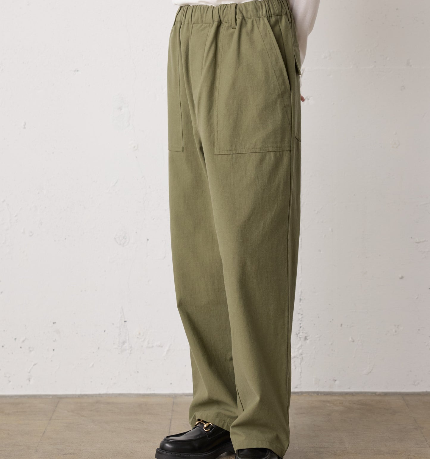 back satin baker pants