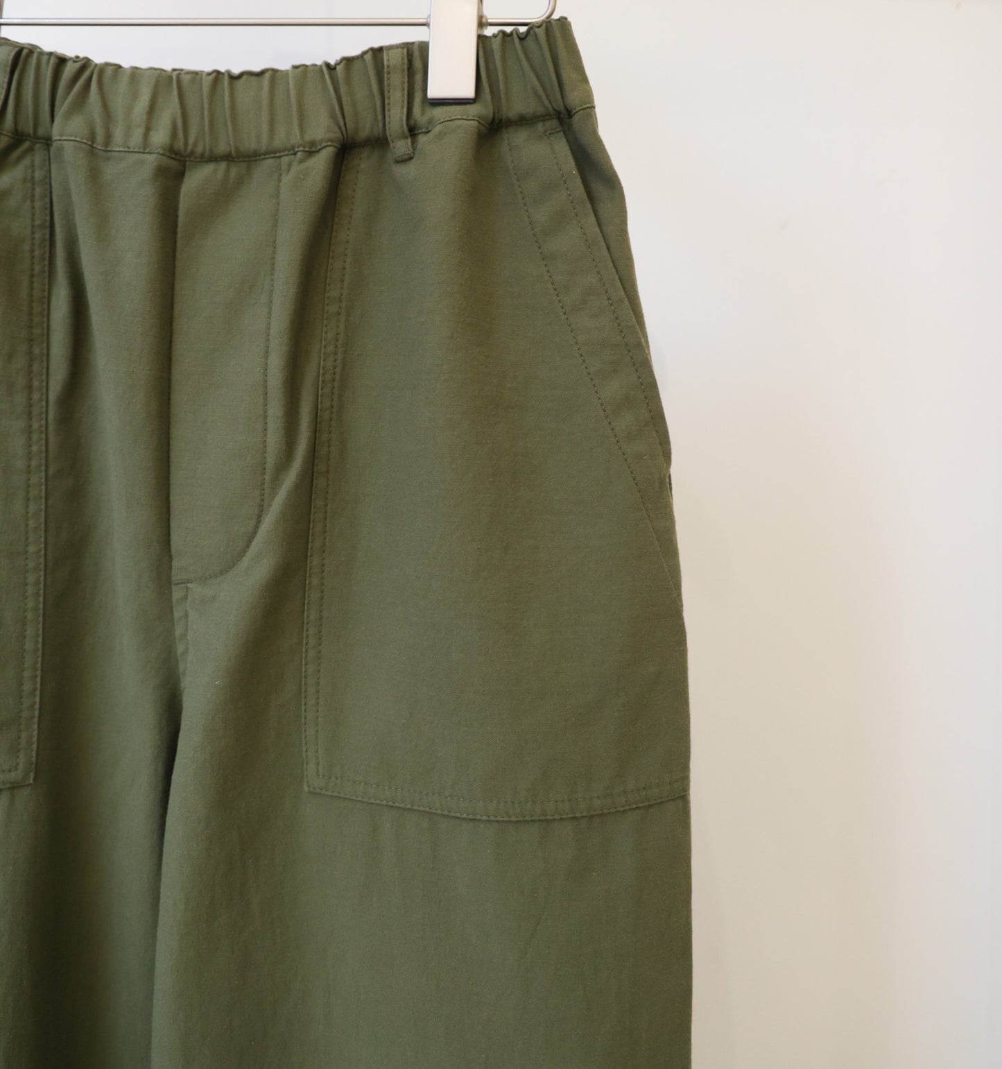 back satin baker pants