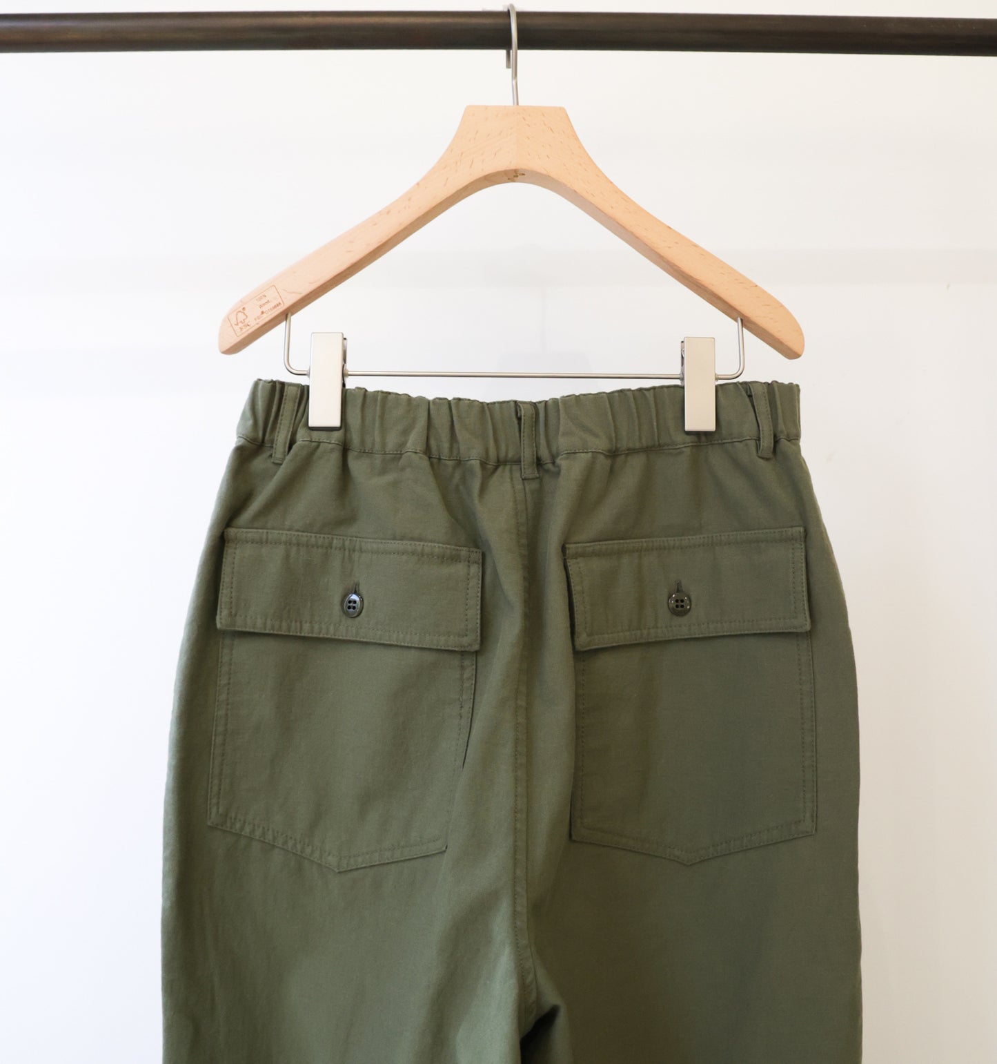 back satin baker pants