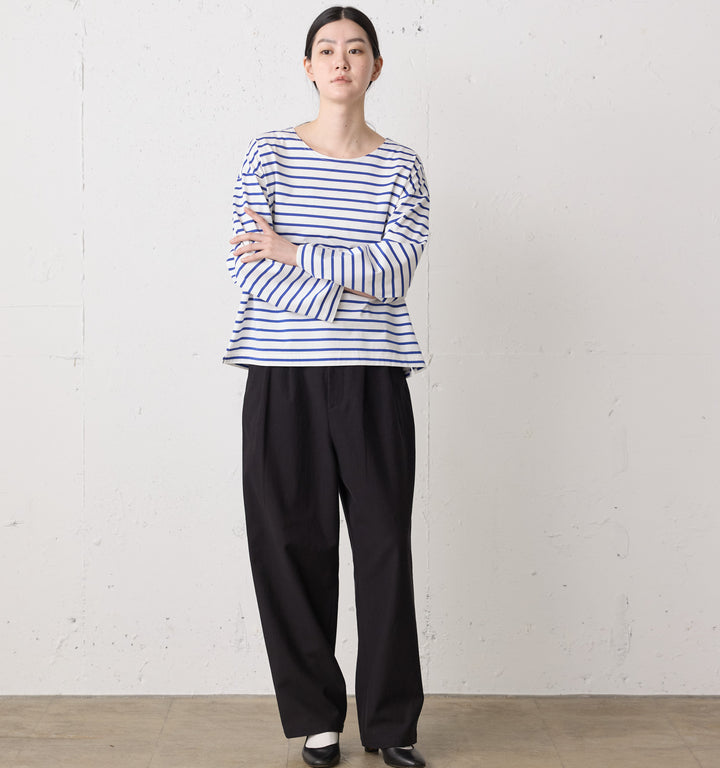 back satin 2tuck pants