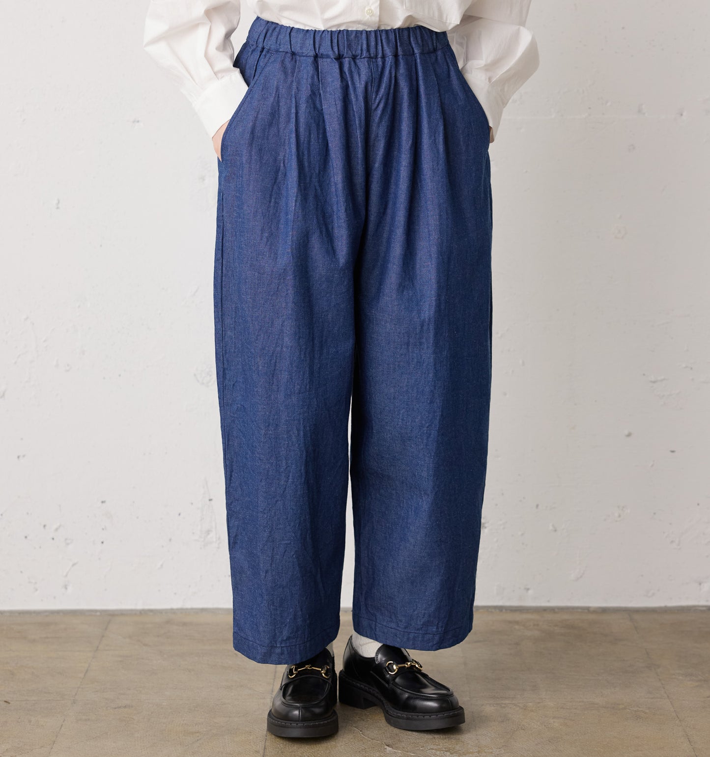 denim wide easy pants