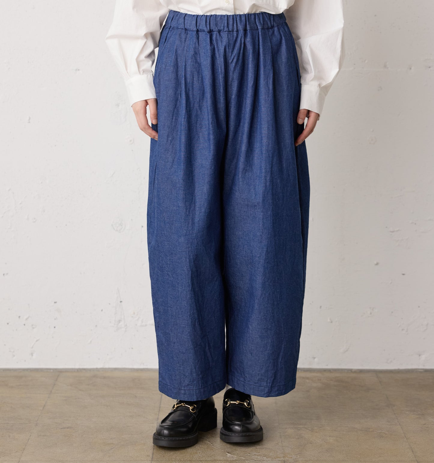 denim wide easy pants