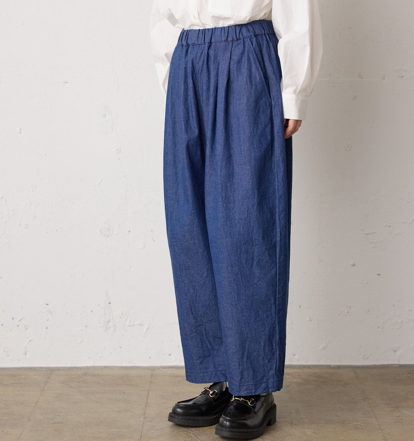 denim wide easy pants