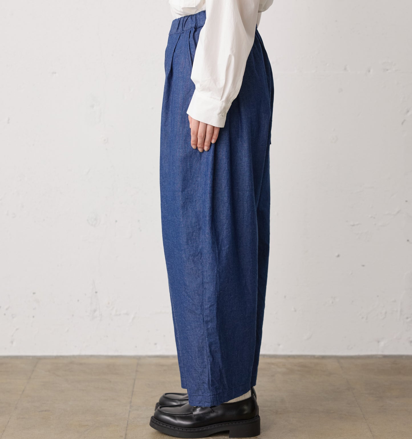 denim wide easy pants