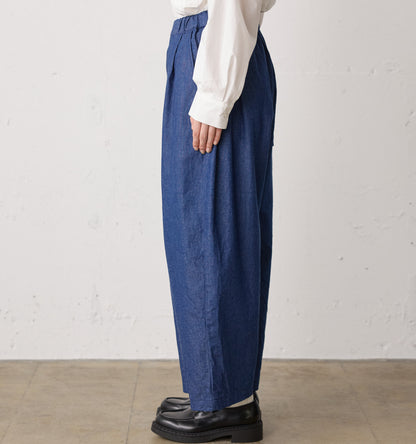 denim wide easy pants