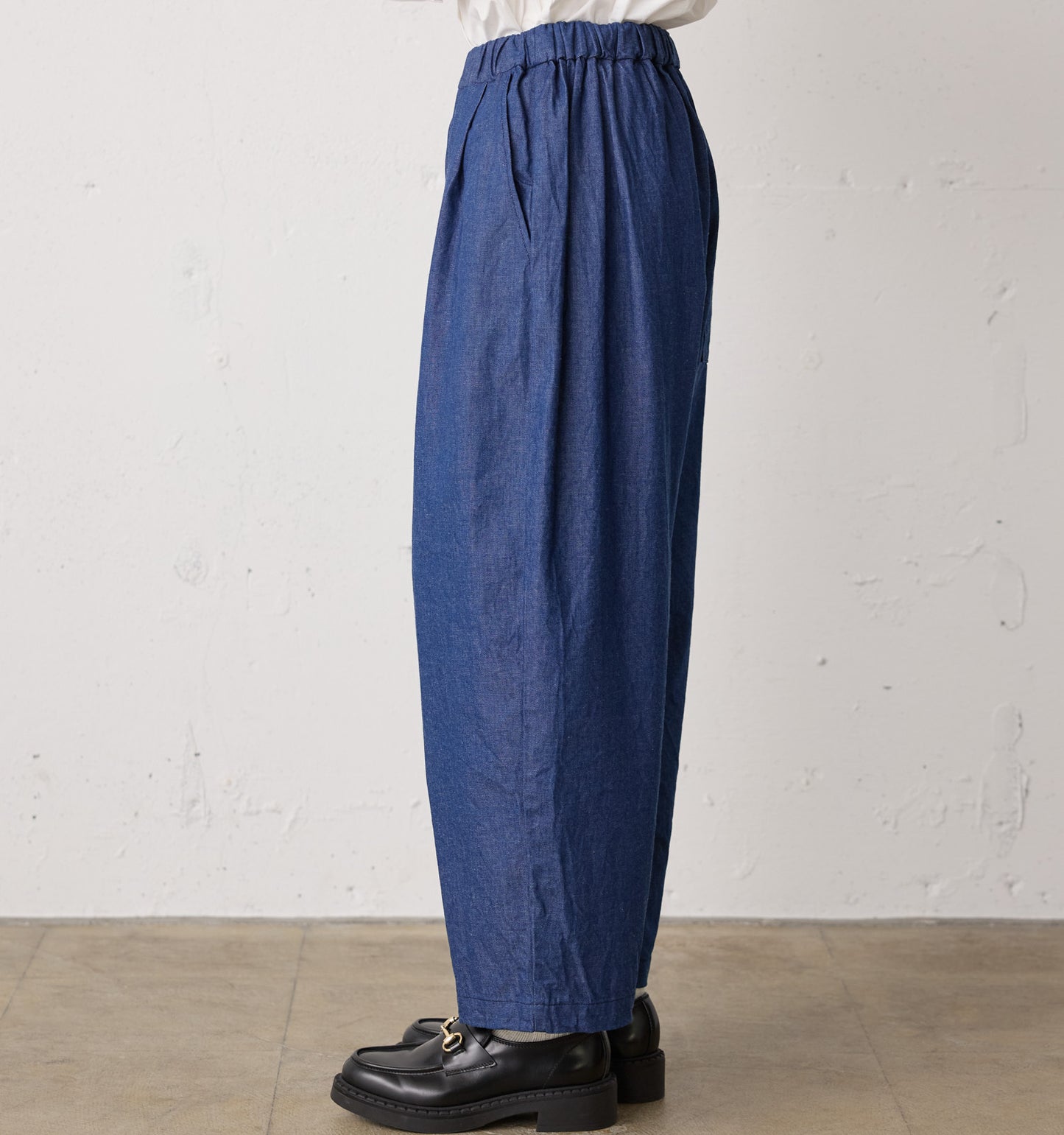 denim wide easy pants