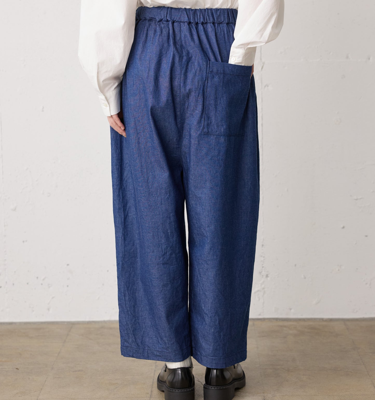 denim wide easy pants