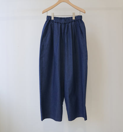 denim wide easy pants