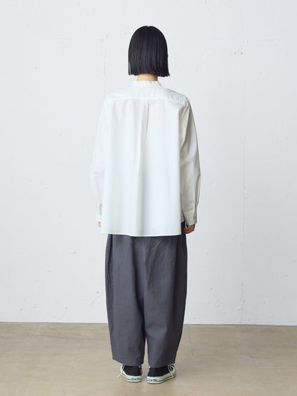 cottonlinen wide easy tapered pants