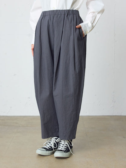 cottonlinen wide easy tapered pants