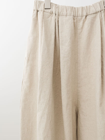 cottonlinen wide easy tapered pants