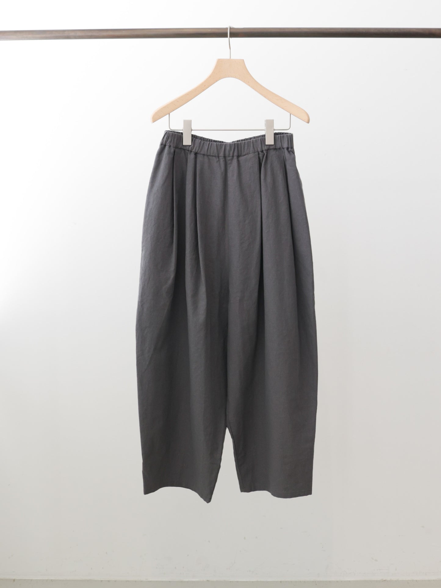 cottonlinen wide easy tapered pants