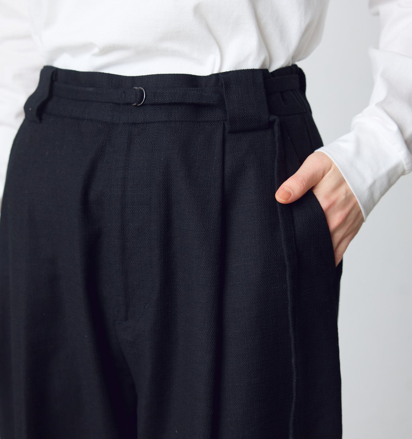 slacks pants with belt