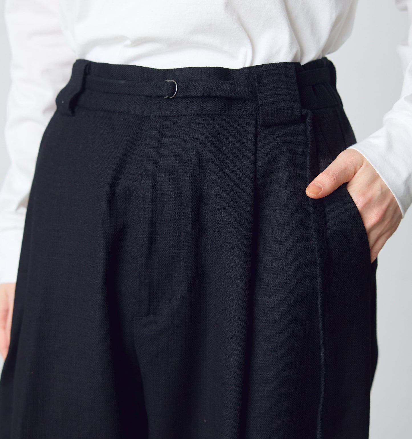 slacks pants with belt