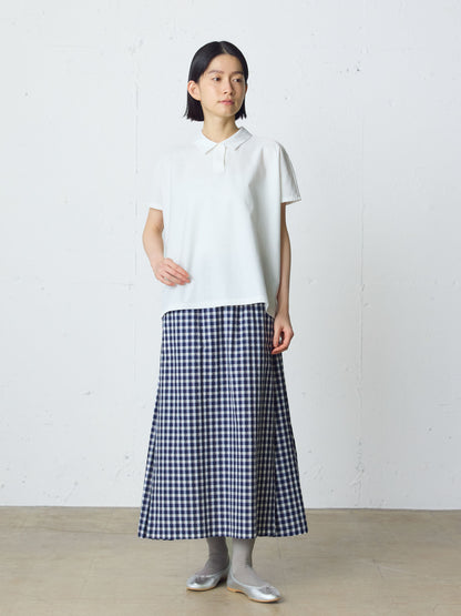 seersucker check skirt