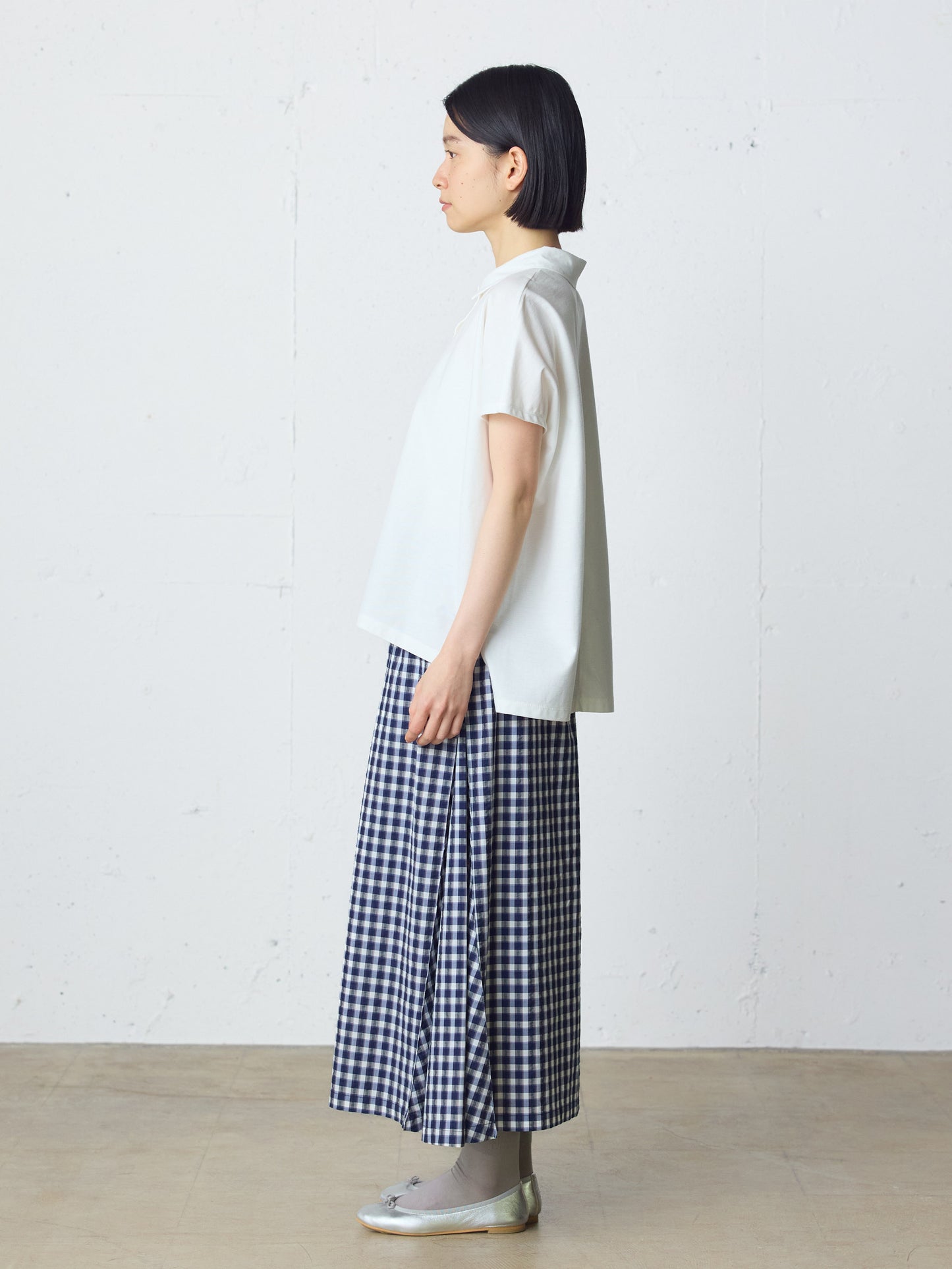 seersucker check skirt