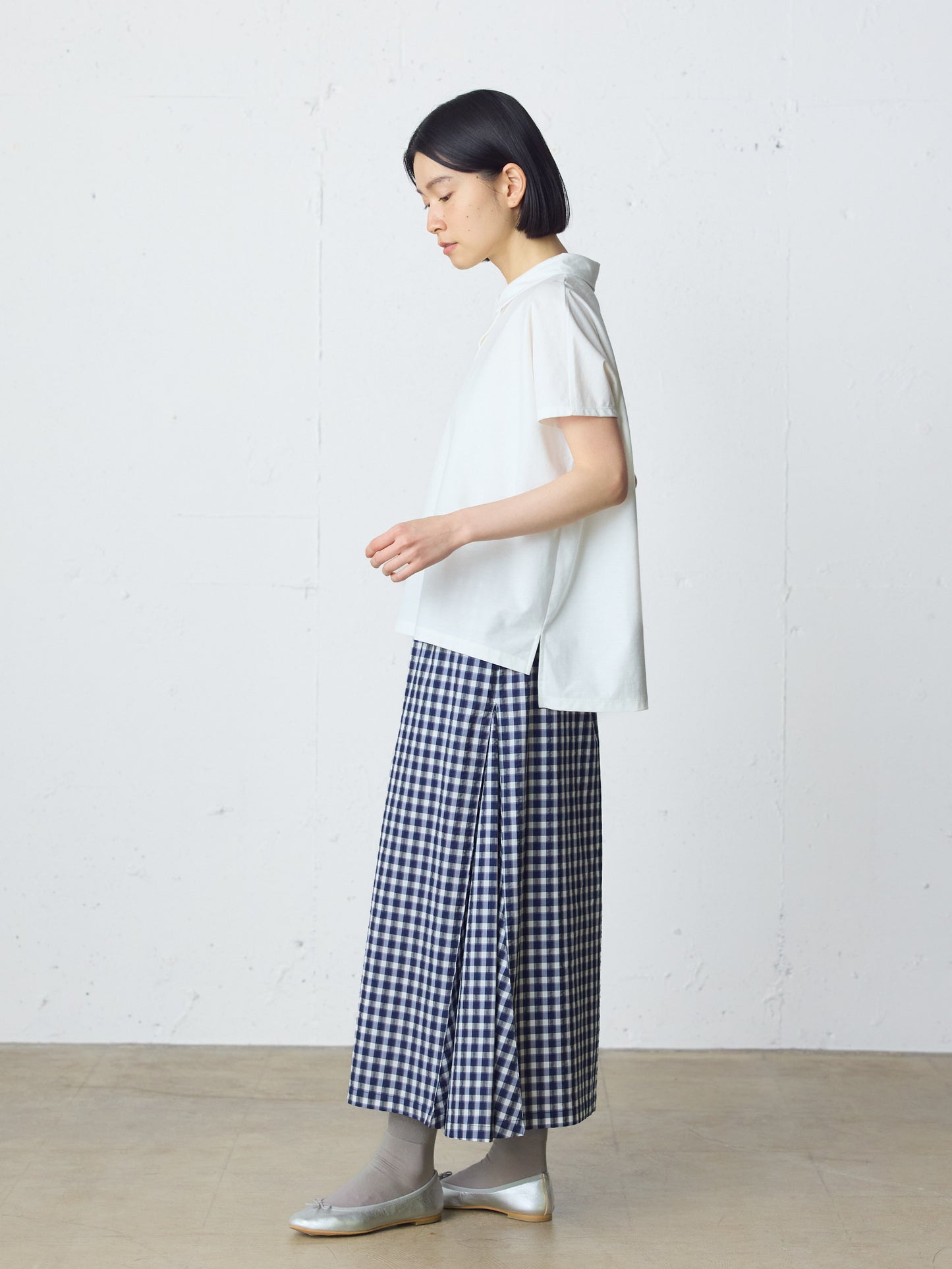 seersucker check skirt