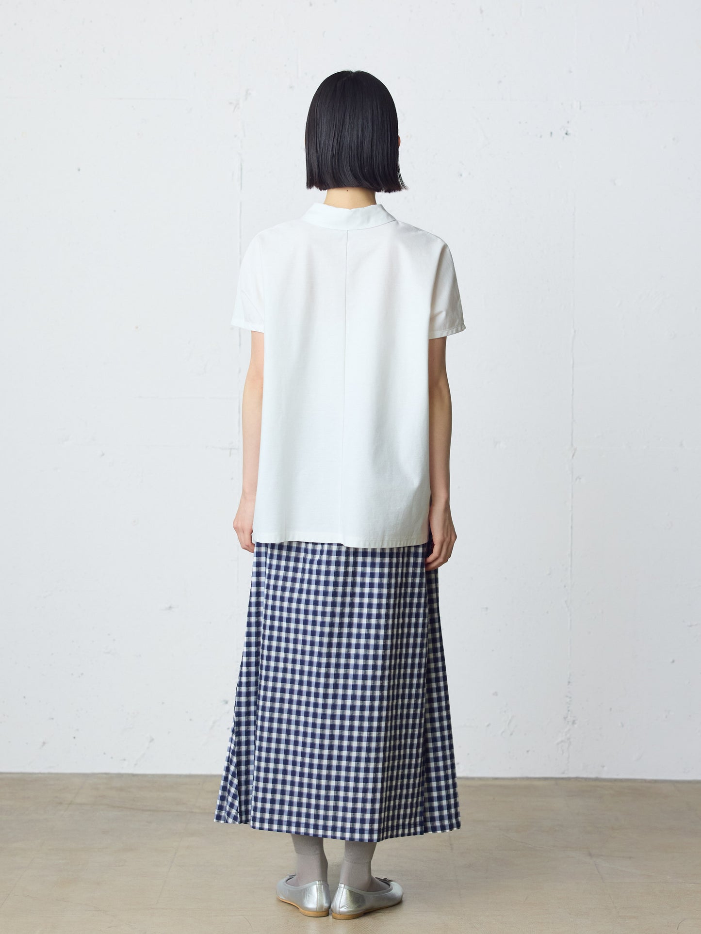 seersucker check skirt