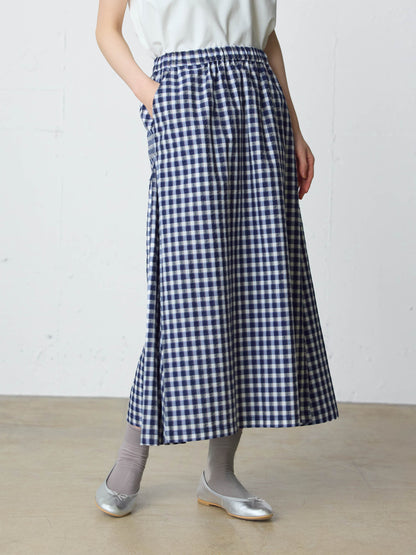 seersucker check skirt