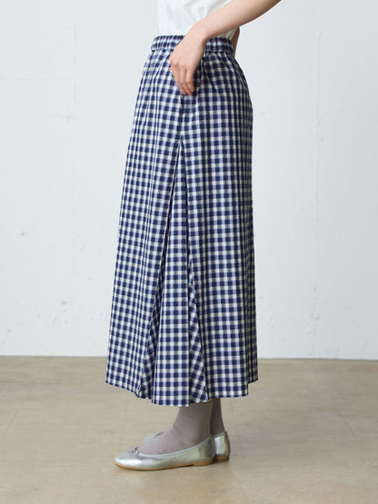seersucker check skirt