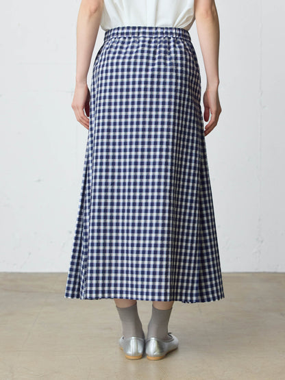 seersucker check skirt
