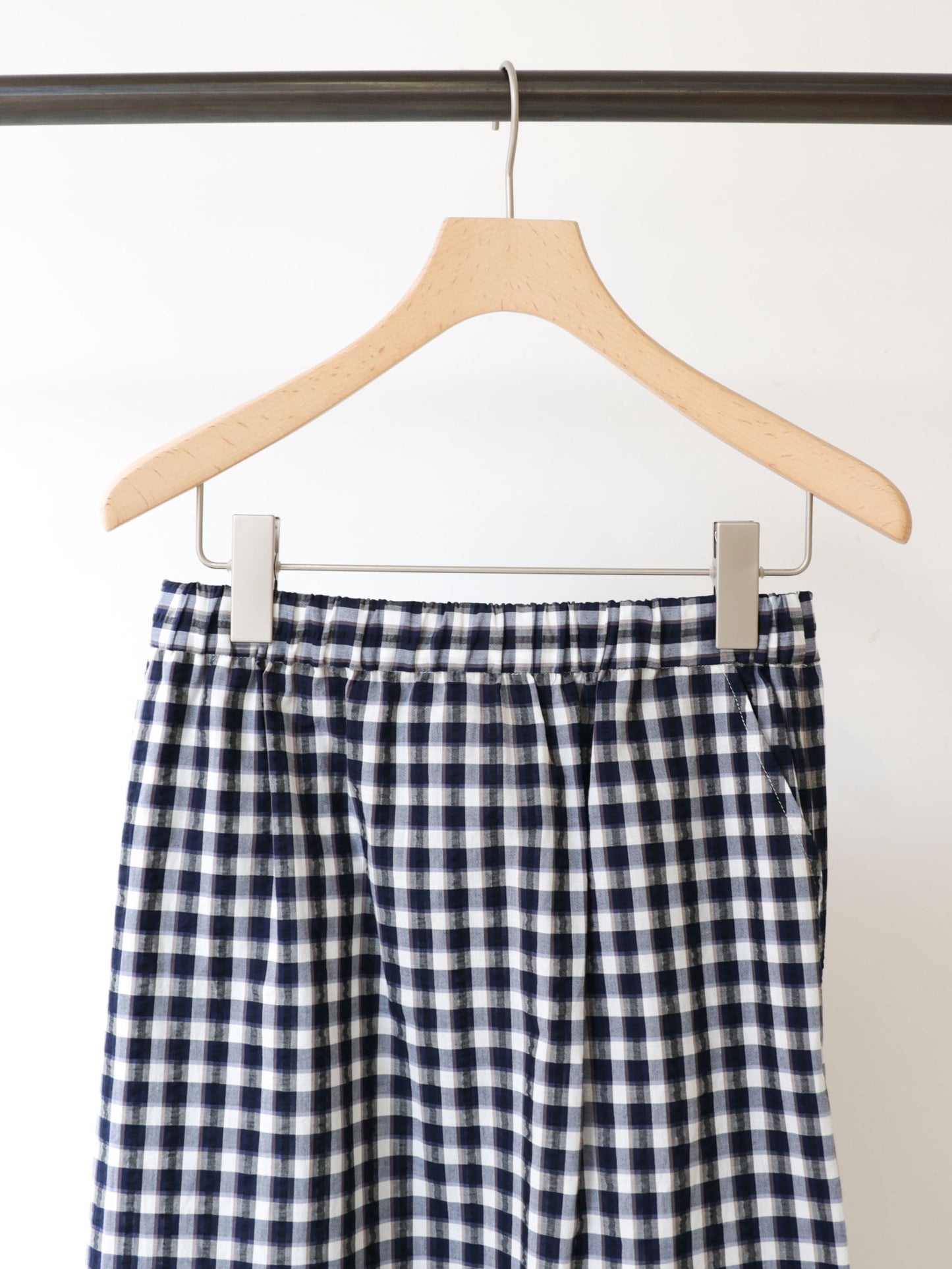 seersucker check skirt