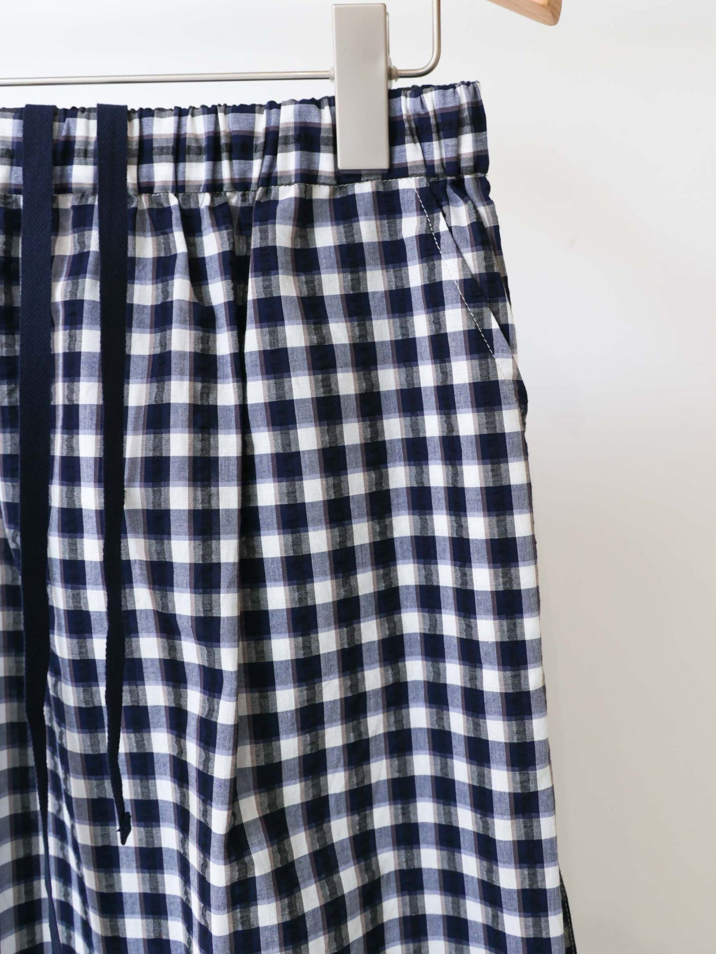 seersucker check skirt